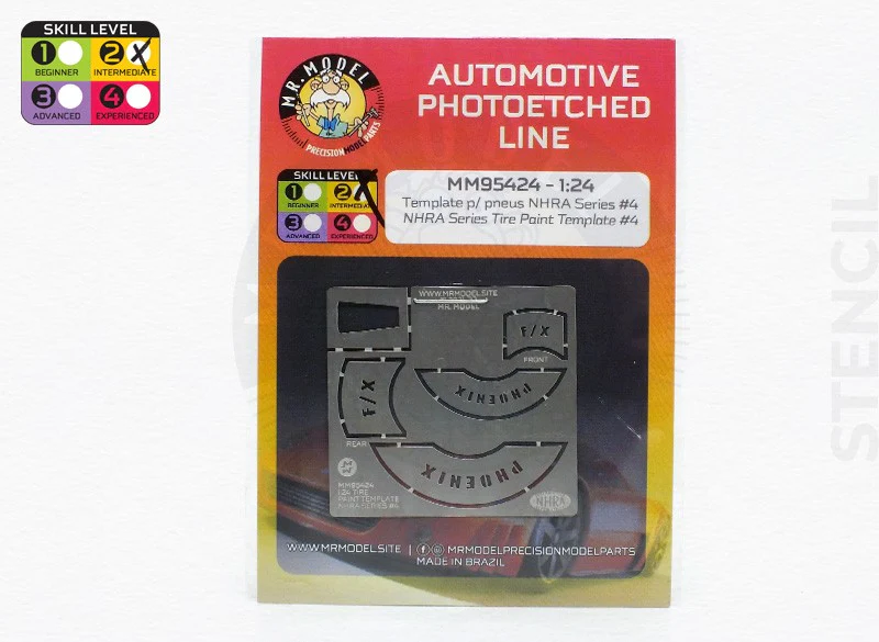 Mr. Model MM95424 - Tire Paint Template NHRA Series #4 Phoenix F/X - Image 4